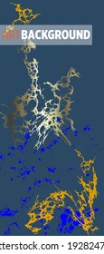 Diseño de fondo de pintura de mármol líquido con textura de polvo de brillo dorado.