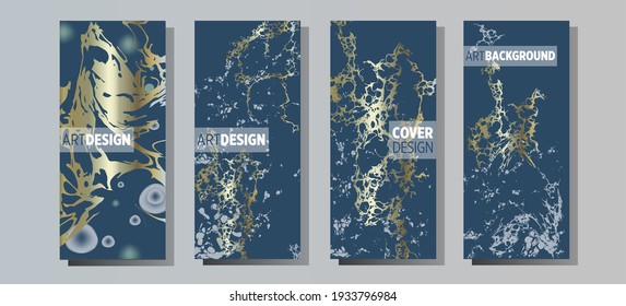 Diseño de fondo de pintura de mármol líquido con textura de polvo de brillo dorado.