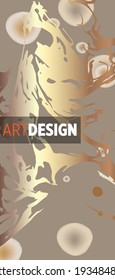 Liquid marble painting background design with gold glitter dust texture.