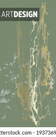 Liquid marble painting background design with gold glitter dust texture.
