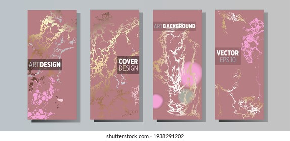 Liquid marble painting background design with gold glitter dust texture.
