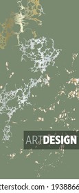 Liquid marble painting background design with gold glitter dust texture.