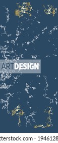 Diseño de fondo de pintura de mármol líquido con textura de polvo de brillo dorado.