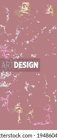 Liquid marble painting background design with gold glitter dust texture.