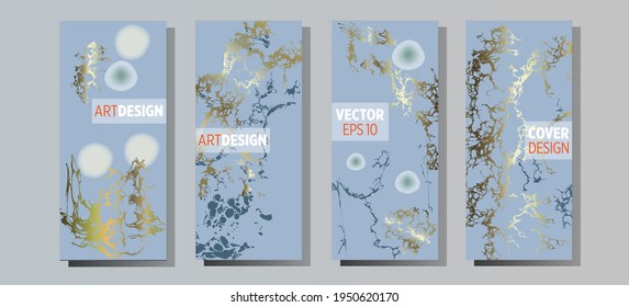 Flüssiger Marmor gemalt Hintergrund Design mit goldglänzender Staubstruktur.