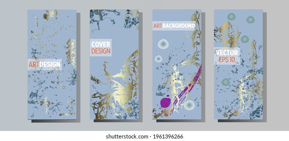 Liquid marble painting background design with gold glitter dust texture.