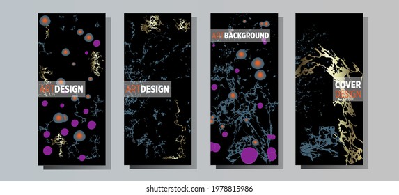 Liquid marble painting background design with gold glitter dust texture.