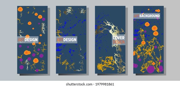 Liquid marble painting background design with gold glitter dust texture.