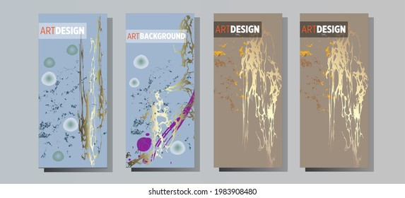 Liquid marble painting background design with gold glitter dust texture.