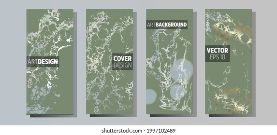 Liquid marble painting background design with gold glitter dust texture.