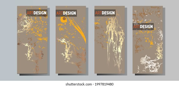 Flüssiger Marmor gemalt Hintergrund Design mit goldglänzender Staubstruktur.