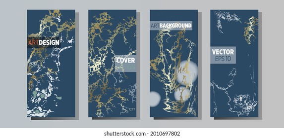 Liquid marble painting background design with gold glitter dust texture.