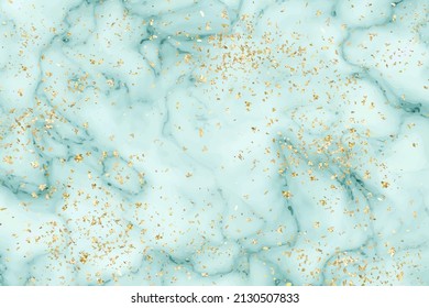 Diseño de fondo de pintura de mármol líquido con textura de polvo de brillo dorado.