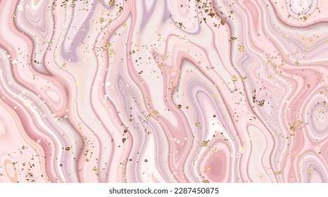 Diseño de impresión de fondo de piedra de mármol líquido con textura mineral natural y bandeja de oro.