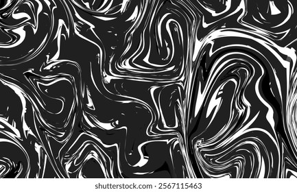 Liquid marble texture abstract black marble textures on a black background. Abstract marble pattern. Fluid art. Design for banner, cards, prints, social media, poster,  flyer and background.