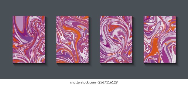 Liquid marble texture abstract pink marble textures on a black background. Abstract marble pattern. Fluid art. Design for banner, cards, prints, social media, poster,  flyer and background.