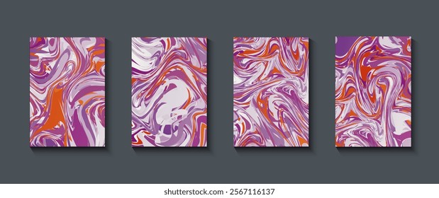 Liquid marble texture abstract pink marble textures on a black background. Abstract marble pattern. Fluid art. Design for banner, cards, prints, social media, poster,  flyer and background.
