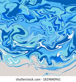 liquid marble texture blue ocean sand exhilarating nature
poster or banner design
vector illustration
