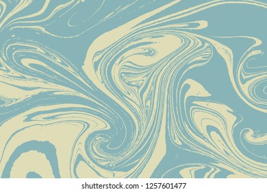 Liquid marble texture in color. Swirls and ripples of stone. Fluid art Ebru. Template for design covers, posters, business cards, presentation, invitation, flyers. Vector.