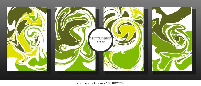 Liquid Marble Texture Design. Colorful Abstract Composition. Mixture of acrylic paints. Fluid art. Modern Artwork - Vector
