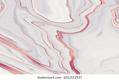 Diseño de textura de mármol líquido, superficie de mármol colorida, líneas doradas, diseño de pintura abstracta vibrante, ilustración vectorial