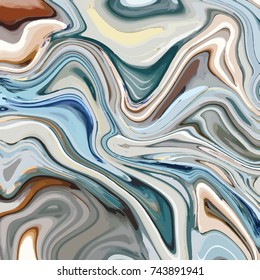 Liquid marble texture design, colorful marbling surface, vibrant abstract paint design, vector illustration