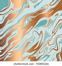 Liquid marble texture design, colorful marbling surface, golden lines, vibrant abstract paint design, vector illustration