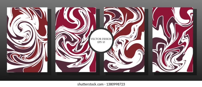 Liquid Marble Texture Design. Light Color. Colorful Abstract Composition. Mixture of acrylic paints. Fluid art. Modern Artwork - Vector