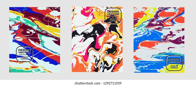 Liquid marble texture. Fluid art  Mixture of acrylic paints