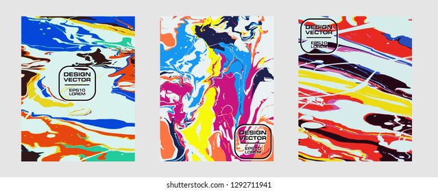 Liquid marble texture. Fluid art  Mixture of acrylic paints