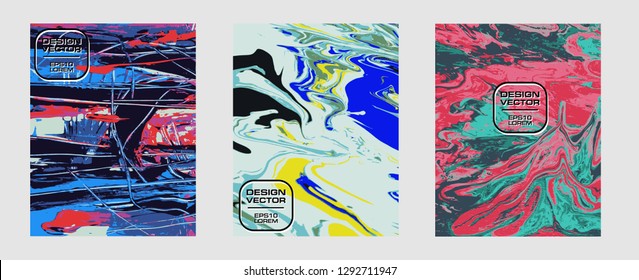 Liquid marble texture. Fluid art  Mixture of acrylic paints