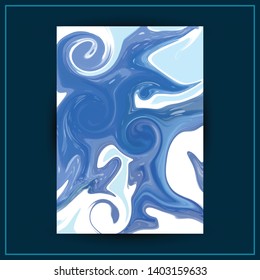 Liquid marble texture. Mixture of acrylic paints. Abstract background design. Fluid art. Applicable for background design