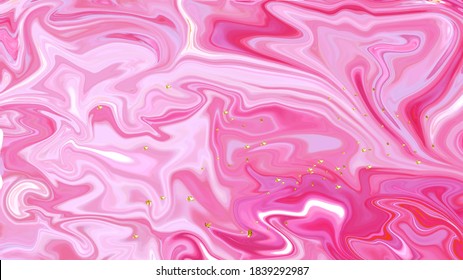 textura de mármol líquido tonos rosados con partículas de oro fondo vectorial de fluido