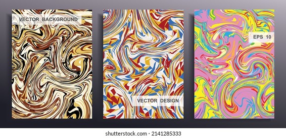  Liquid marble texture. Water. Liquid art. Applicable for cover design, presentation, invitation, flyer, poster and business card, package design. Modern Art. Trend vector image
