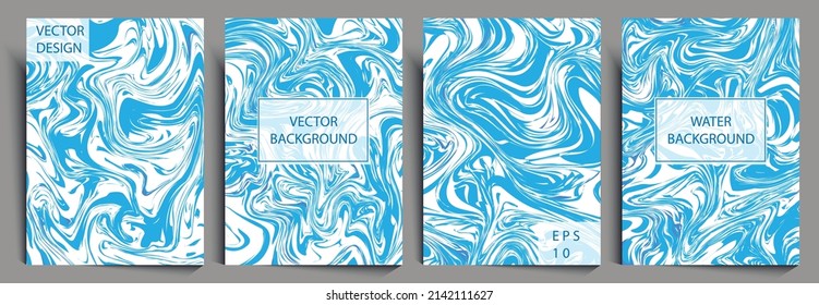 Liquid marble texture. Water. Liquid art. Applicable for cover design, presentation, invitation, flyer, poster and business card, package design. Modern Art. Trend vector image