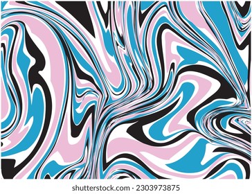 Liquid marble texture waves.marbling pattern, Multicolored wallpaper graphic design.Wavy Swirl Seamless Pattern Groovy Background, Wallpaper, Print, fabric.