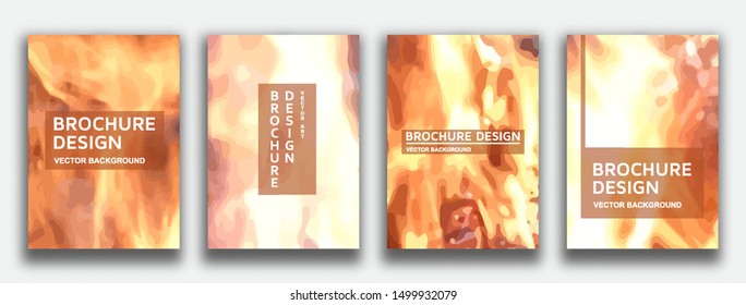 Liquid marble textured backgrounds. Abstract painting for wed design or print. Good for cards, covers and business presentations. Vector illustration.