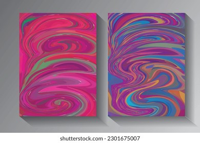Liquid marble textured backgrounds. Abstract painting for wed design or print. Good for cards, covers and business presentations.