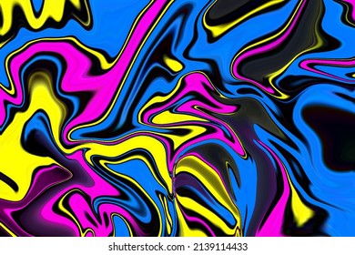 Liquid marble textured backgrounds. Wavy psychedelic backdrops. Abstract painting for wed design or print. Good for cards, covers and business presentations. Vector illustration	
