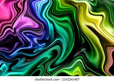Liquid marble textured backgrounds. Wavy psychedelic backdrops. Abstract painting for wed design or print. Good for cards, covers and business presentations. Vector illustration