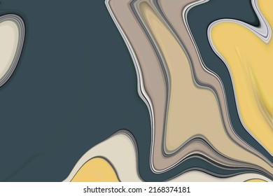 Liquid marble textured backgrounds. Wavy psychedelic backdrops. Abstract painting for wed design