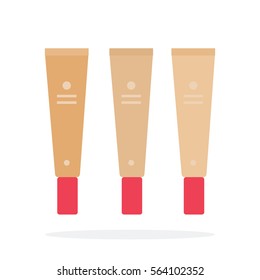 Liquid masking concealer vector flat material design object. Isolated illustration on white background.