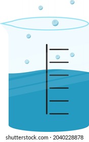 Liquid measurer, illustration, vector on white background.