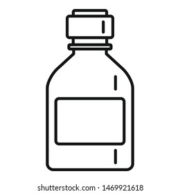 Liquid medical bottle icon. Outline liquid medical bottle vector icon for web design isolated on white background
