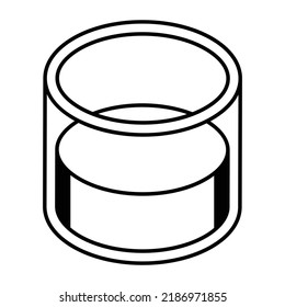 A liquid medicine isometric icon design 