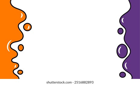 liquid melting candy. colorful melted liquid. cartoon style with outline.