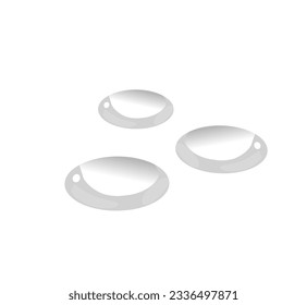 ilustración vectorial de mercurio líquido en fondo blanco