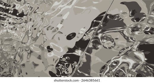 Textura em metal líquido. Metal líquido. Ilustração vetorial