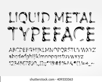 Liquid Metal Typeface