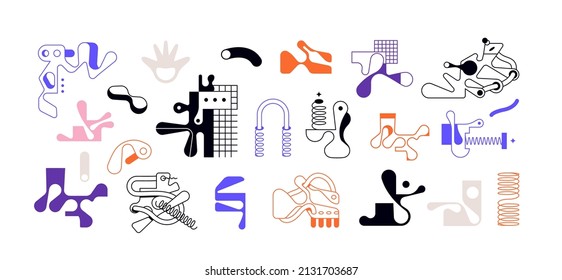 liquid metallic linear shapes with springs and mesh